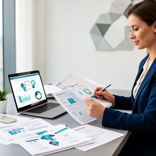 Consultant reviewing HR strategy frameworks and analytics for Gropius HR Labs